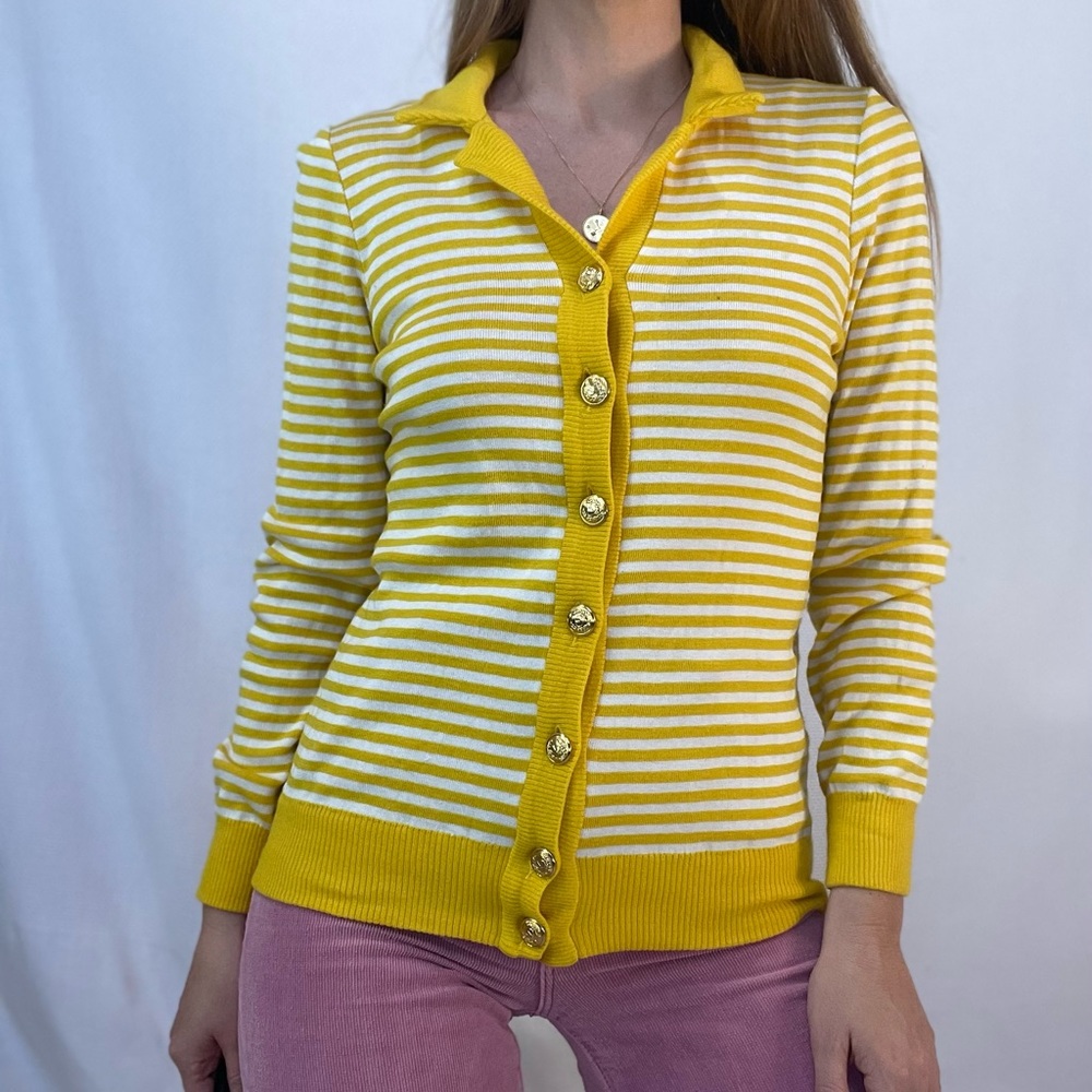 Vintage 80s Valentino Striped Cardigan
